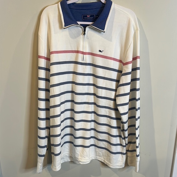 EUC Men’s Vineyard Vines Striped Long Sleeve Pullover - Picture 1 of 5